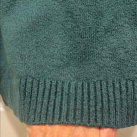 NWT LOFT Fair Isle Green Apres soft crew pullover Sweater lightweight Alpine - Picture 6 of 9